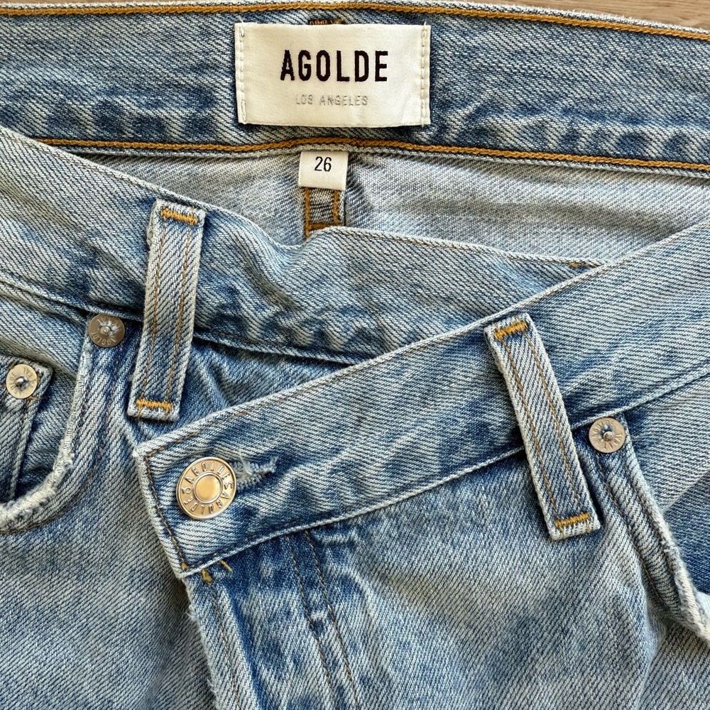 AGoldie Criss Cross Jeans - Light Blue
